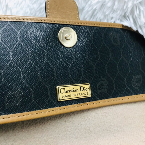 DIOR VINTAGE TROTTER CANVAS PVC CROSSBODY SLING BAG OBO - Picture 4 of 10